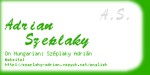 adrian szeplaky business card